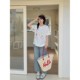 2025 Spring New Fat Sister 200Jin [Jin equals 0.5 kg] Large Size Fashion Embroidered Round Neck Short Sleeve T-shirt Loose White Black Trendy