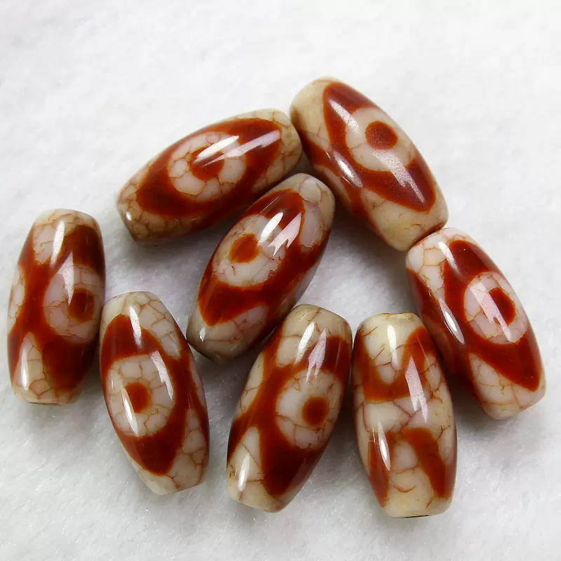 西蔵老礦紅朱砂龍紋九眼天珠 西蔵老礦紅朱砂龍紋九眼天珠 西藏瑟天然红玉