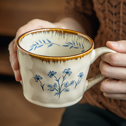 Alley End〖Especially Beautiful Cups〗Vintage-Style Ceramic Coffee Cup with a High-End Feel, Mug, Gift for Girls