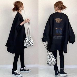 Ploved velvet thick 200*0.5kg loose large size A -line skirt fat MM long -sleeved skirt skirt children's autumn and winter new
