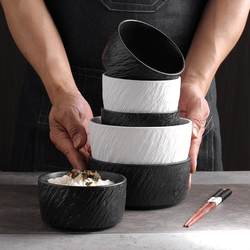 Japanese-Style Ceramic Household Eating Bowls, Retro Rice Bowls, Light Luxury Soup Bowls, Noodle Bowls, High-End Creative Personal Bowls