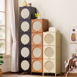 Bookshelf Storage Rack with Doors for Home Use, Multi-Layer Living Room Cabinet, Storage Cabinet, Narrow Gap Small Bookcase, Wall-Mounted Storage