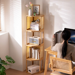 Modular Grid Cabinet, Free Combination Bookshelf, Storage Rack, Floor-Standing Low Bookcase, Small Cabinet, Corner Cabinet, Storage Cabinet, Corner Organizer