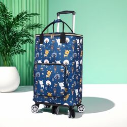 Portable shopping cart folding grocery shopping hand-pulled cart for household use