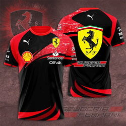 T-shirt Ferrari Girocollo Ad Asciugatura Rapida Abbigliamento Per Riparazione Abbigliamento Per Auto Maratona Corsa Camicia A Maniche Corte Tessuto Ad Asciugatura Rapida Ciclismo