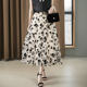 French mesh floral skirt for women in spring and autumn 2025 new temperament high waist umbrella skirt lower skirt long skirt look slim
