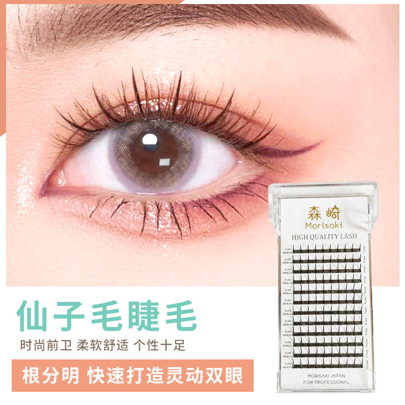 인터넷 연예인 요정 접목 인조속눈썹, 자연속눈썹 전문점 스페셜 A형 싱글클러스터 바비아이 코믹요정 혼합팩-
