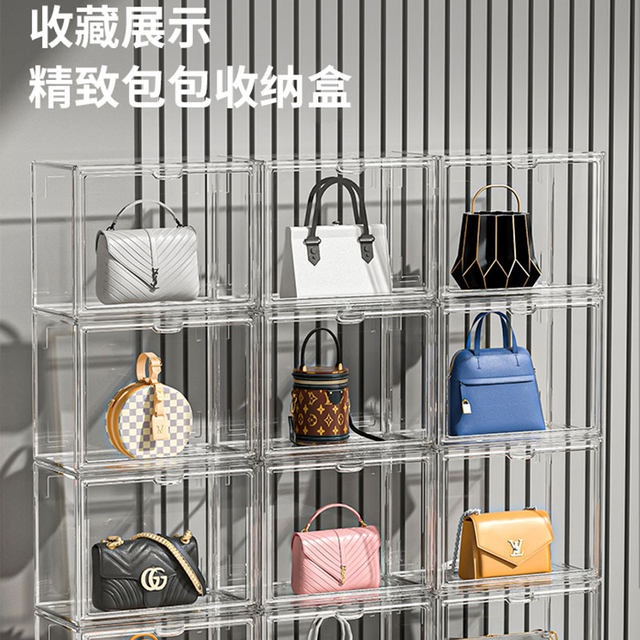 Bag storage box artifact transparent display bedroom wardrobe internet ...