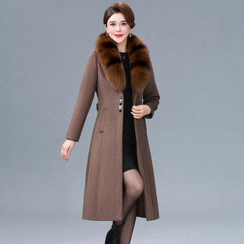 
Middle-aged and elderly mothers' mid-length woolen coats