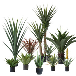 High-End, High-Quality Agave Potted Plants, Artificial Green Plants, Succulents, Phoenix Tail Orchids, Living Room Window Display Floor Decoration