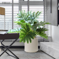 Roman's Mom Cost-Effective Artificial Green Plant Bonsai Philodendron Fake Plant Potted Plant Shop Interior Decoration