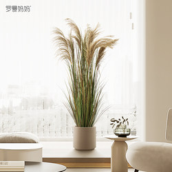 Nordic Style Simulated Natural Reed Green Plants, Floor-Standing Plants, Hay Decoration, Indoor Living Room and Store Design Furnishings
