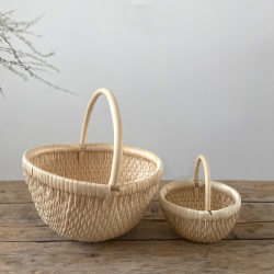 Rattan Basket, Wicker Storage Basket, Fruit Basket, Small Basket, Rural Handmade Woven Basket, Fruit and Dried Fruit Basket
