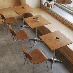 Coffee Shop Dining Table and Chair Set, Restaurant, Milk Tea Shop, Bakery, Dessert Cake Shop, Commercial Catering, Vintage Style Round Table