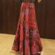 RL autumn and winter new skirts are slim and versatile thick skirts, large hem skirt, super long skirt, suede printed skirt, large size