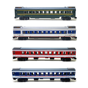
Simulation small train model track children's electric toy China YZ25TG green red blue and white leather passenger compartment boy