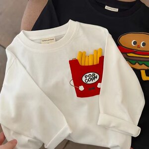 
Children's three-dimensional T-shirt long-sleeved boy's 2025 autumn new top versatile baby cartoon base shirt female style