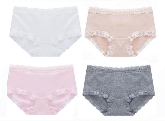 
K08 from Japan combed cotton low-waist seamless lace women's underwear