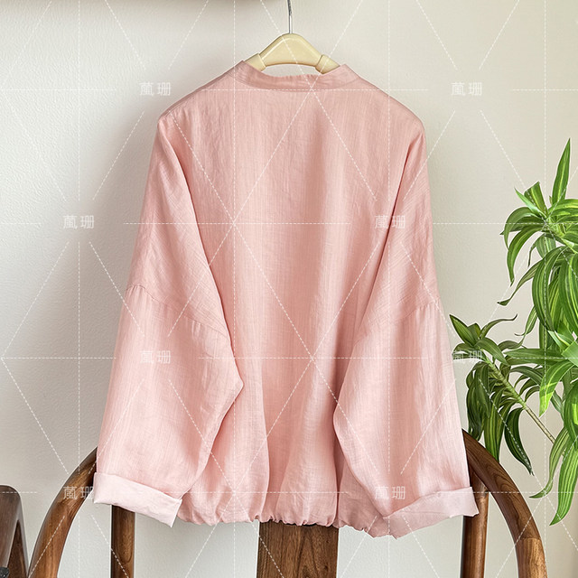Tao Double Tech™ • Zen Kimono Crewneck • Cardigan • Thermal Fleece Velvet Lining • Double-Layers • Ramie Cotton main image 0