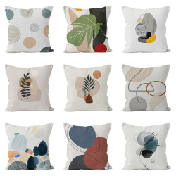 Nordic Minimalist Geometric Decorative Sofa Throw Pillow with Modern Print Design, Simple Style Cushion, Gift for Friends