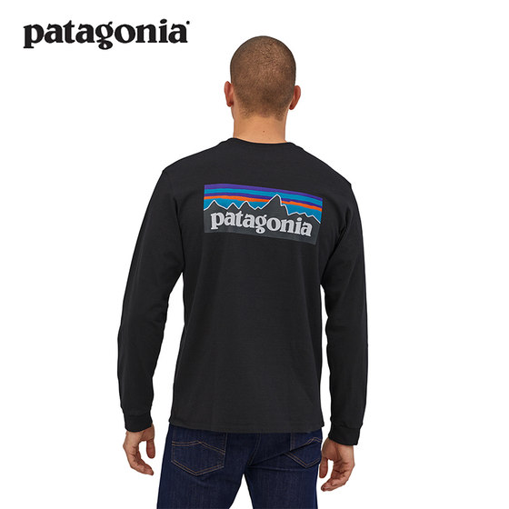 
Patgonia Patagonia Long Sleeve T-shirt Men's Outdoor Casual Round Neck Classic P-6 Logo 38518
