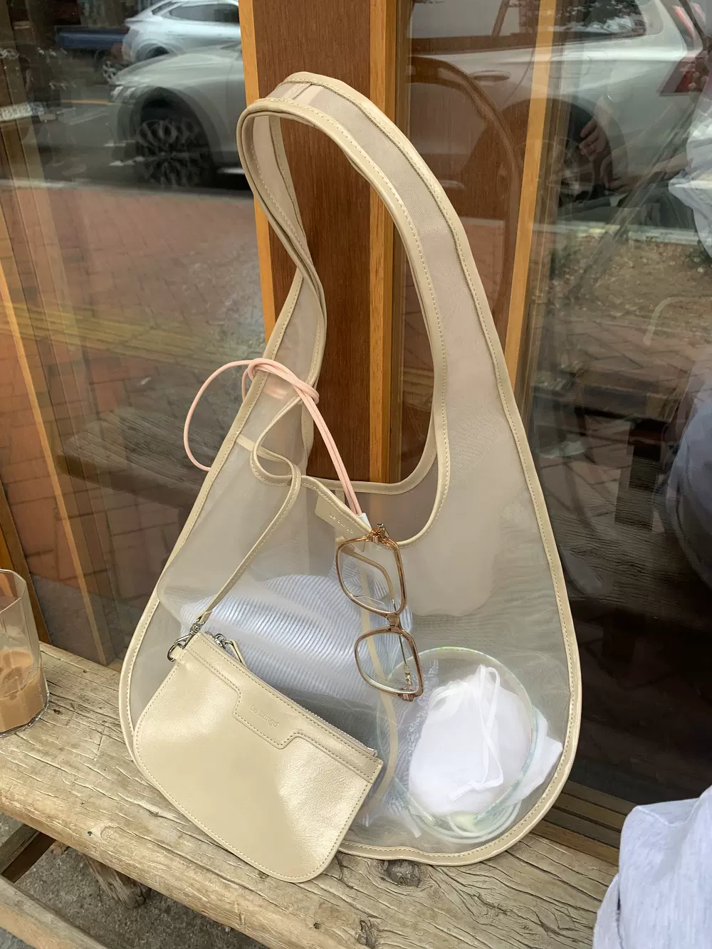 韩国代购lebungd bor mesh bag 透视网状单肩包 韩国代购lebungd bor mesh bag 透视网状单肩包