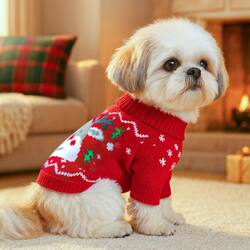 Cute Christmas Dog Clothes, Autumn and Winter Clothing for Kittens and Dogs, Bichon Maltese Pet Puppy Sweaters