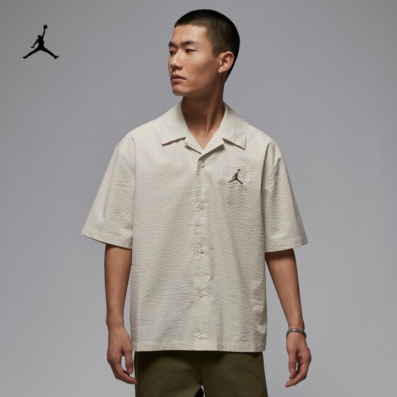 
Jordan25 new Nike men's short-sleeved shirt AJ embroidered lapel casual sports jacket IF0388
