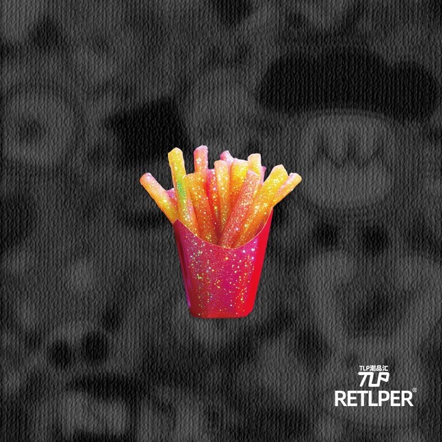 
RETLPER reflective sticker original shiny French fries shiny three-dimensional flat waterproof car and motorcycle sticker