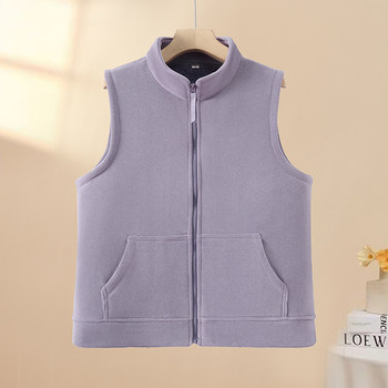 
2025 new style polar fleece vest for women, plus velvet and thickening