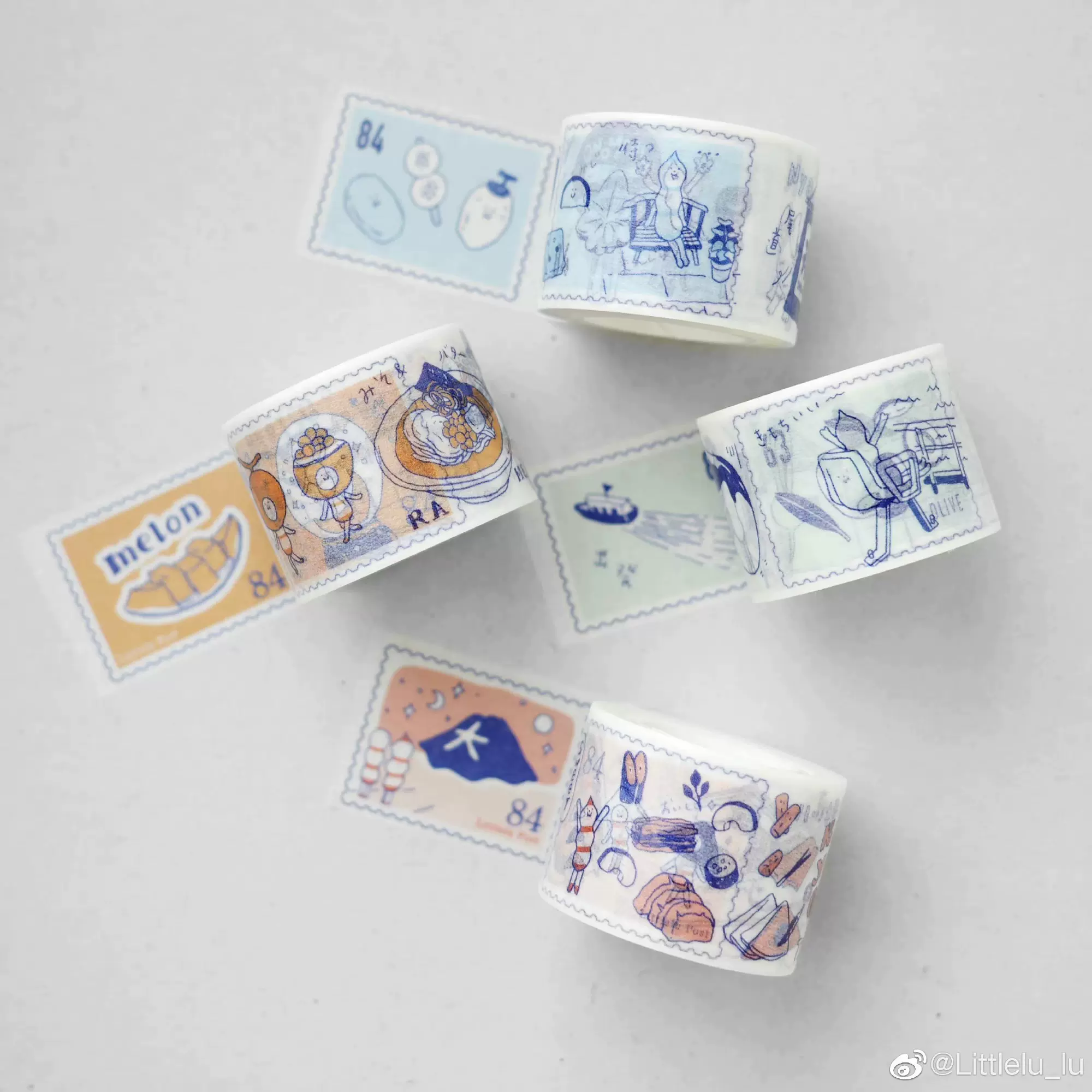 野柚Neinei读蓝的书室裁绿绣台绿野轻轻葡果盈盈和纸水晶pet胶带-Taobao
