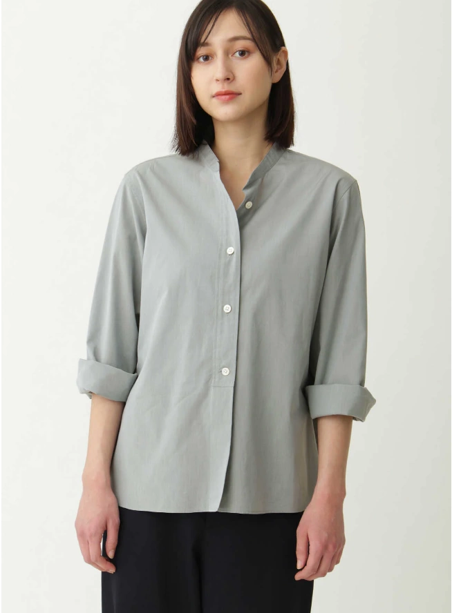 折日本代购MARGARET HOWELL TEXTURED COTTON CHAMBRAY 女衬衫-Taobao