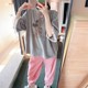 AMYOYOJA Spring New Style Korean Lace Cuff Cartoon Printed Velvet Fabric Round Neck Three-quarter Sleeve T-Shirt for Women
