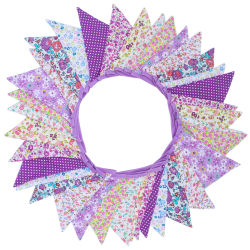 Wholesale 10 meters cotton triangular bunting arrangement tent birthday party photo studio children's room home decoration