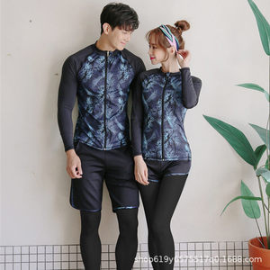 Couple diving clothes female long -sleeved sunscreen jellyfish clothing snorkeling service men's style suits are thin swimsuit
