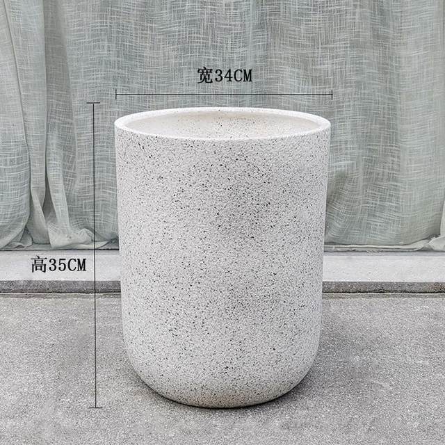 
Wholesale Nordic sandstone fiberglass floor-standing large vase for home living room shopping mall landscape gardening floral decoration ornaments
