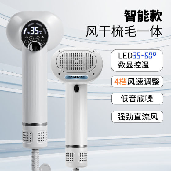 Pet intelligent electric blowing and grooming all-in-one cat blowing and combing cleaning cat and dog hair removal and combing supplies