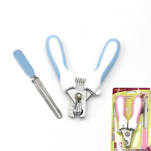 
Pet trim beauty belt supplies nail clipper set stainless steel dog and cat nail clipper cleaning tool file