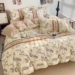 Cotton Duvet Cover, Single Piece, 100% Pure Cotton, 150X200X230, Single-Person, Thickened Twill Duvet Cover, Dormitory Duvet Cover, Single 180X220