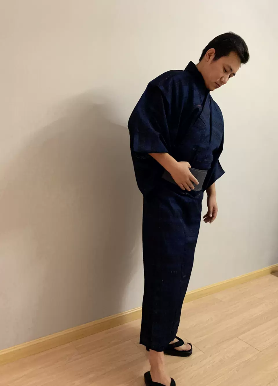 日本和服男正装夏季棉麻浴衣传统套装武士花纹长袍家居浴袍合辑 Taobao