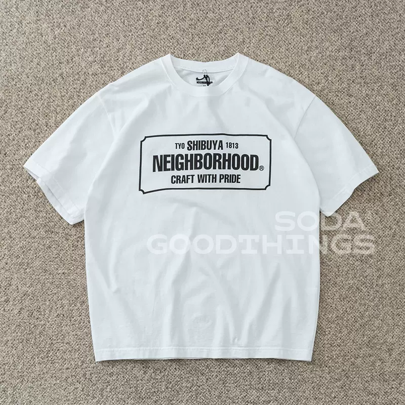 Soda现货NEIGHBORHOOD SHIBUYA TEE SS 涩谷限定字母短袖T恤-Taobao