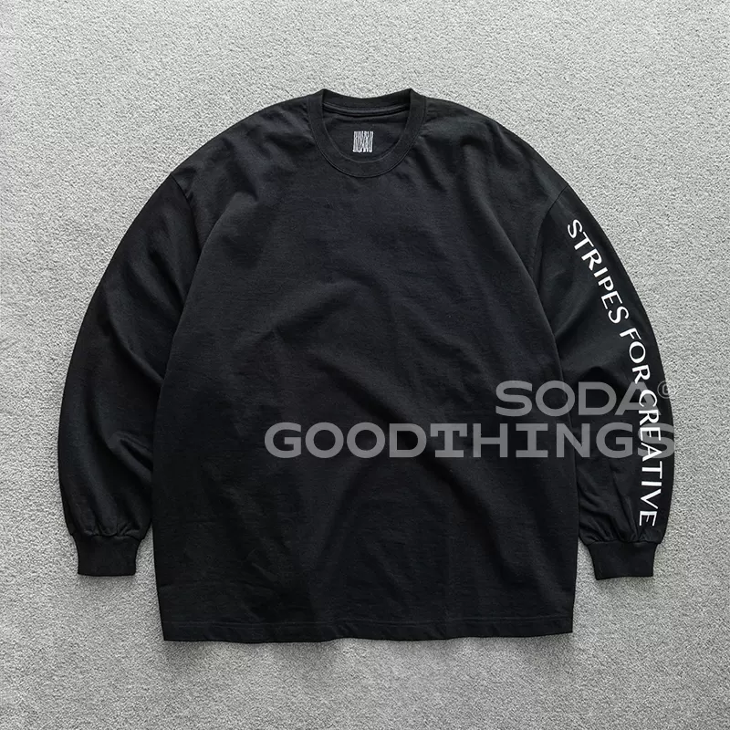 Soda現貨SFC SUPER BIG FLAT LS TEE 日本製純棉寬鬆長袖T恤23aw-Taobao