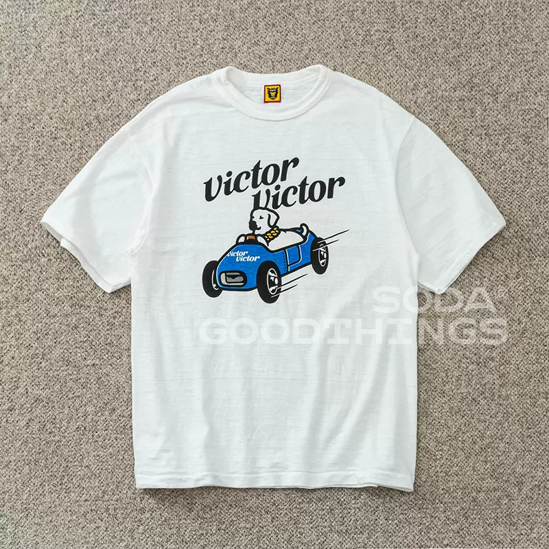 Soda现货HUMAN MADE × VICTOR VICTOR 联名赛车狗短袖T恤-Taobao