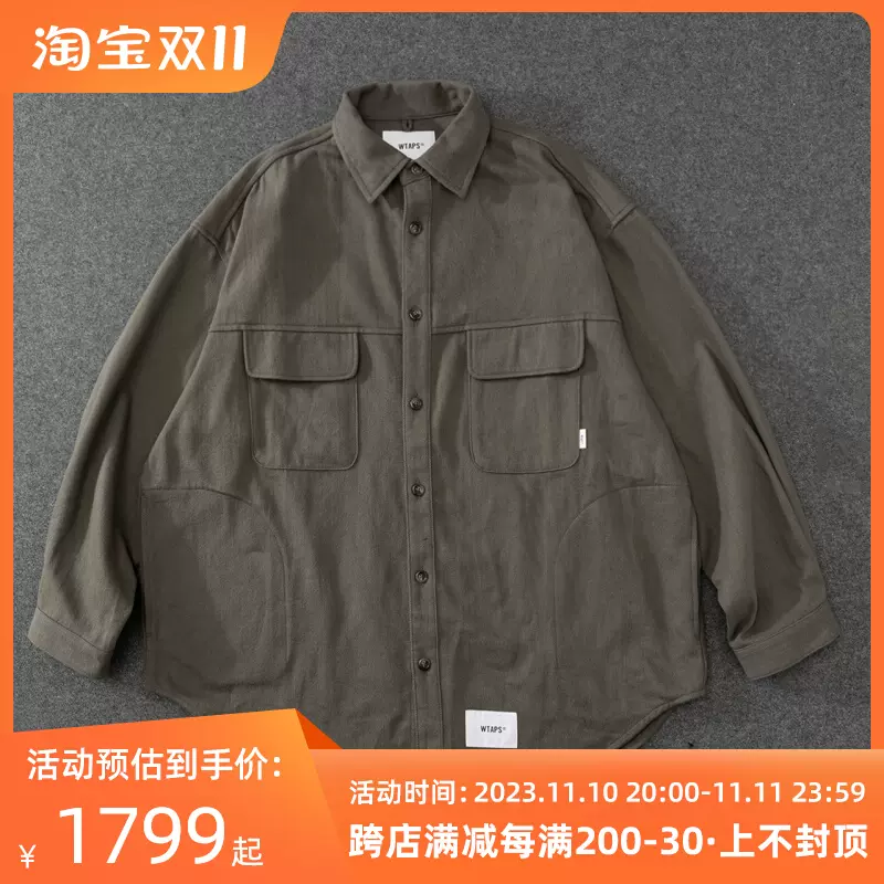 Soda现货WTAPS WCPO 01 LS COTTON FLANNEL两袋宽松长袖衬衫-Taobao