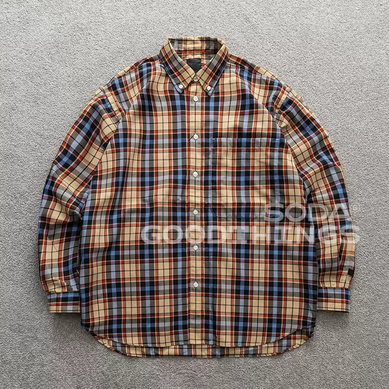 Soda現貨DAIWA PIER39 TECH BUTTON DOWN SHIRTS格子長袖襯衫23aw-Taobao