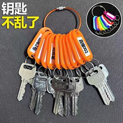 House Key Tag Macaron Plastic Tag Identification Hotel Label Key Tag Property Classification Storage and Organization