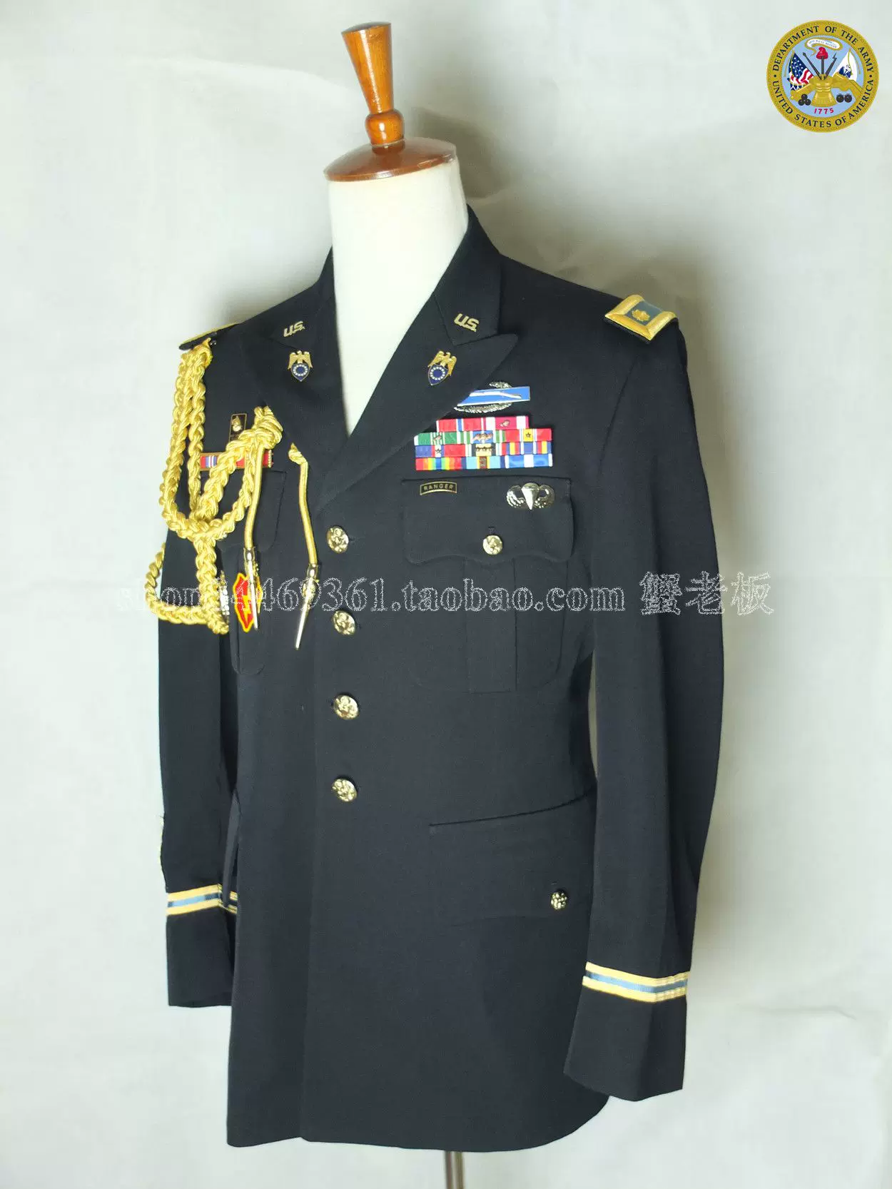 US ARMY 美國陸軍步兵少校ASU禮服總統副官含禮服綬帶41R+36R-Taobao