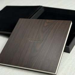 Exclusive Black Walnut Wood Wedding Photo Album Emba Graduation Album Leadership Retirement Album