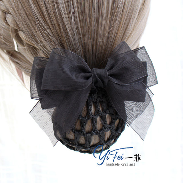 Nurse's head flower female professional hair net bank work hair net bag headdress stewardess waiter high-end hair accessories