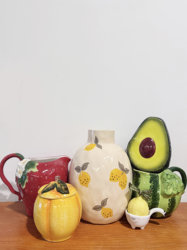 Foreign trade export, solitary products, hand-painted fruit series, ceramic vases, flowerpots, storage jars, ornaments, candlesticks